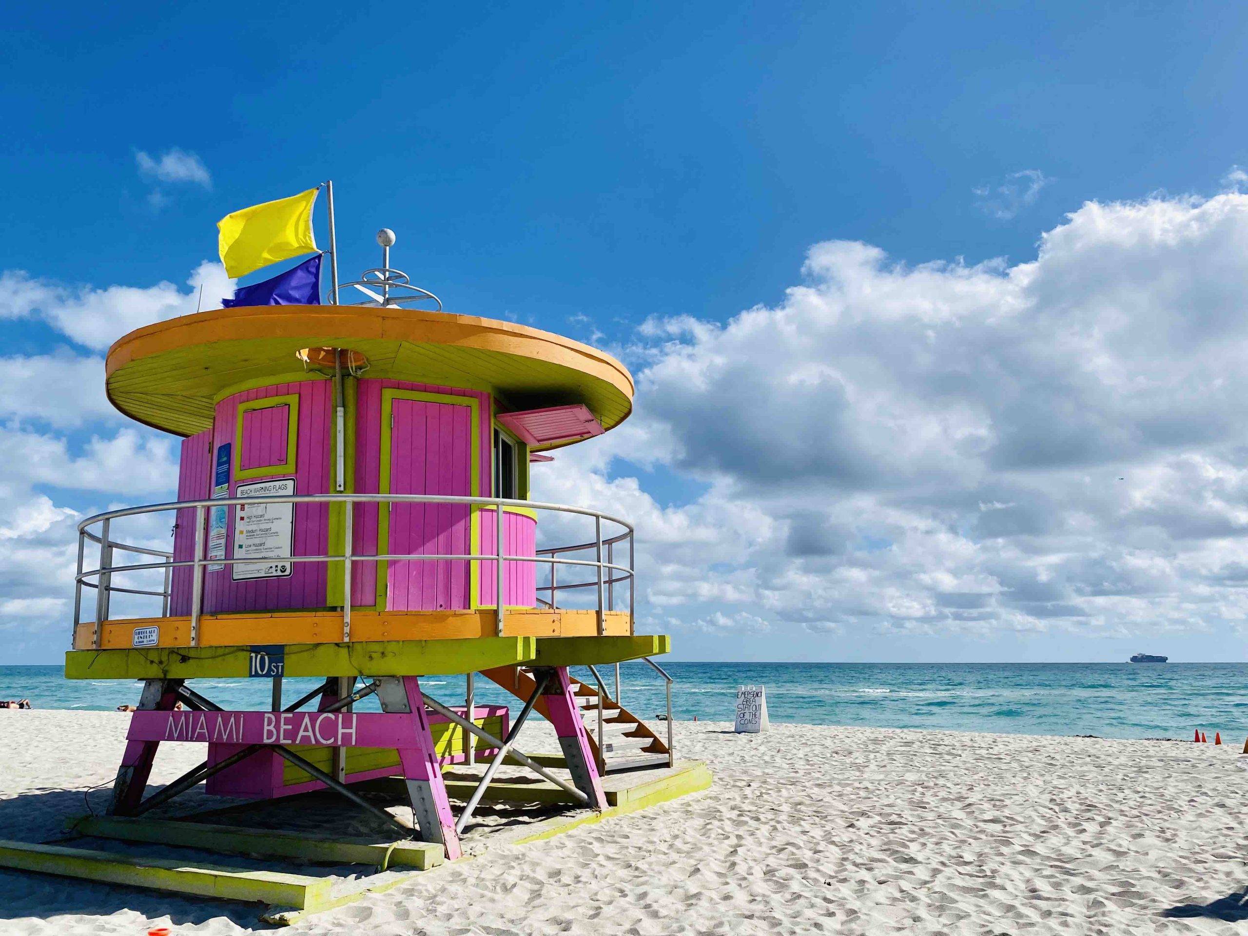 cabane de plage sur South Beach